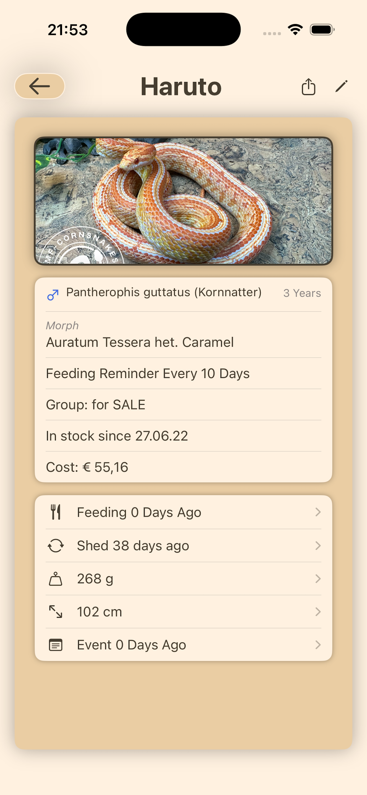 Animal profile